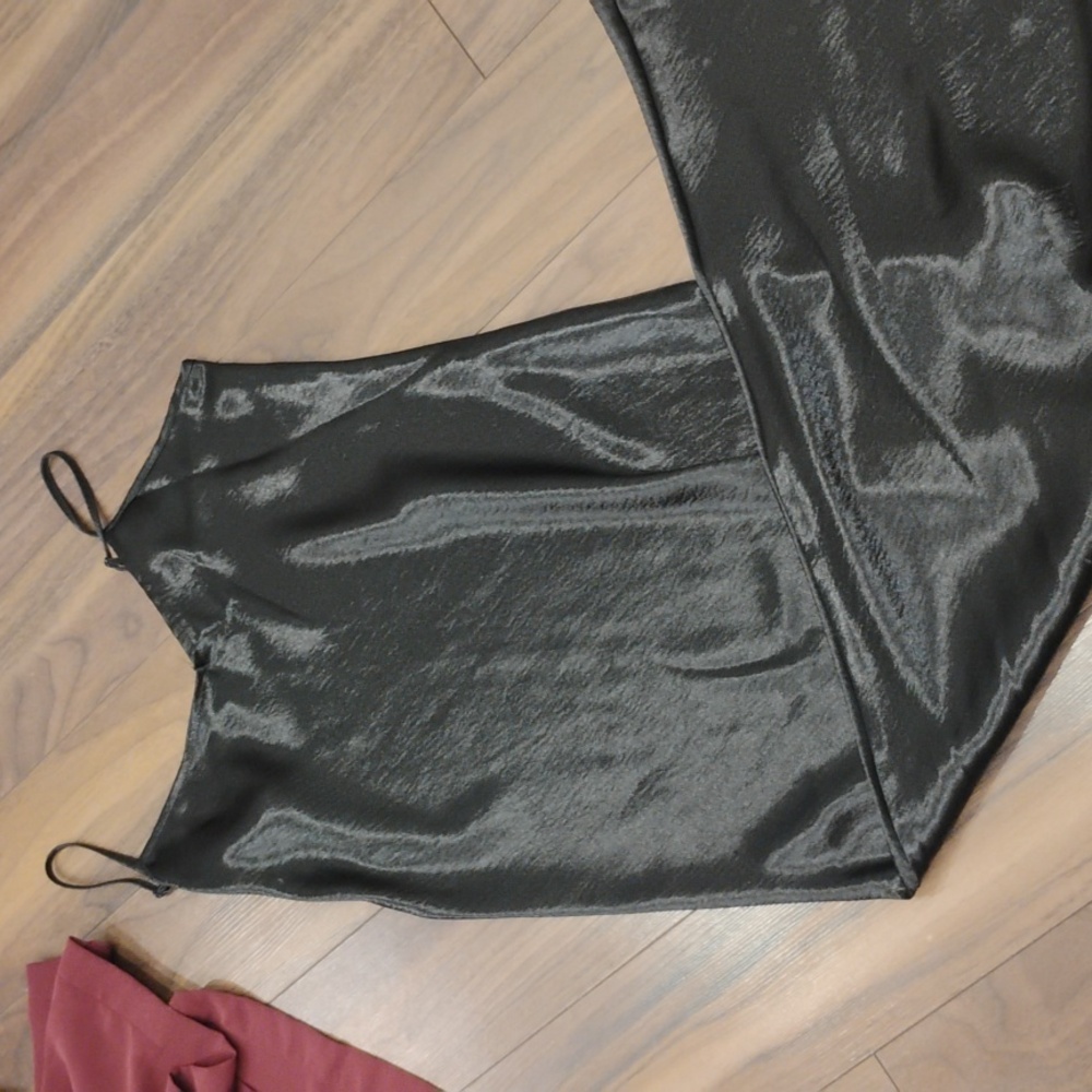Elegant Black Satin Dress